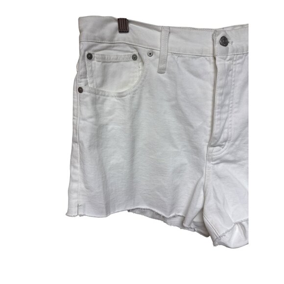 Madewell Women's Shorts Button Fly Relaxed Denim Tile White Cut Off Size 31 NWT - Picture 3 of 12